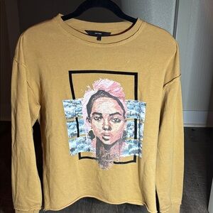 EU brand Vero Moda Mustard Graphic Sweatshirt